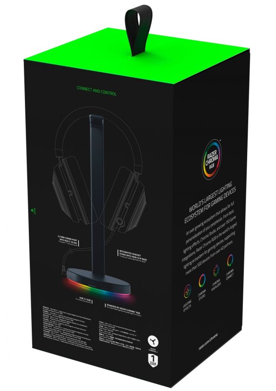 Підставка для навушників Razer Base Station V2 Chroma RGB Black