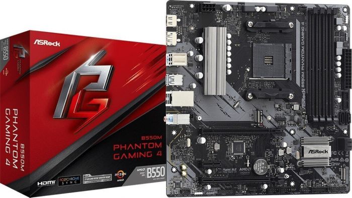 Материнська плата ASRock B550M-HDV sAM4 B550 4xDDR4 HDMI-DP M.2 mATX