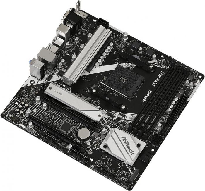 Материнська плата ASRock A520M PRO4 sAM4 A520 4xDDR4 HDMI-DP-VGA Type-C mATX