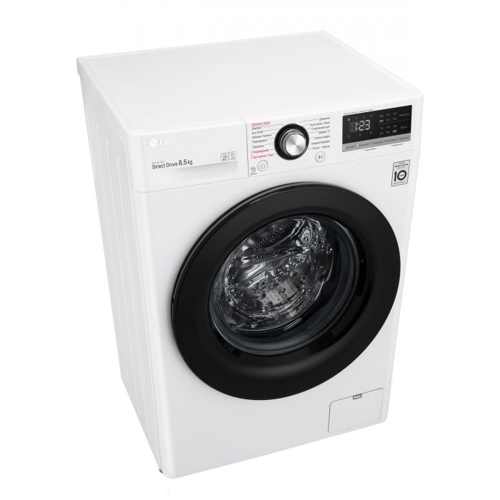 Пральна машина з фронт. завант. LG F2V3GS6W, 8,5кг, 1200, A+++-30%, Пара, глибина 47см, Дисплей, Білий