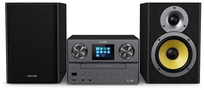 Мікросистема Philips TAM8905 2.0, 100W, Spotify, LCD 2.4", FM/DAB+, MP3-CD, USB, Wireless