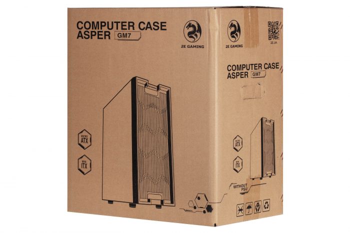 Корпус 2E GAMING ASPER (GM7) MiniT, 2xUSB2.0,1xUSB3.0, 3x120мм ARGB, скло (бічна панель),без БЖ,чорний