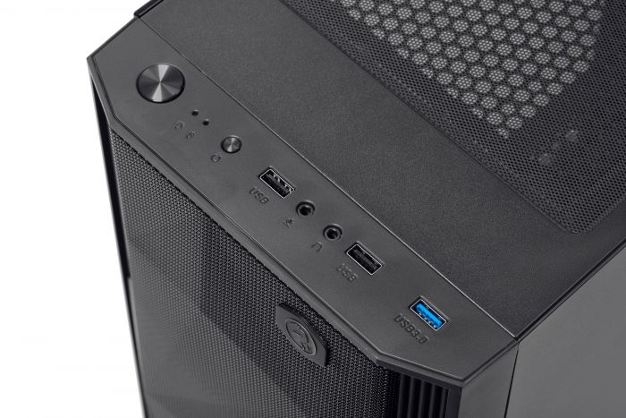 Корпус 2E GAMING FALCO (GM3401) MidT, 2xUSB2.0,1xUSB3.0, 4x120мм ARGB, скло (бічна панель),без БЖ,чорний