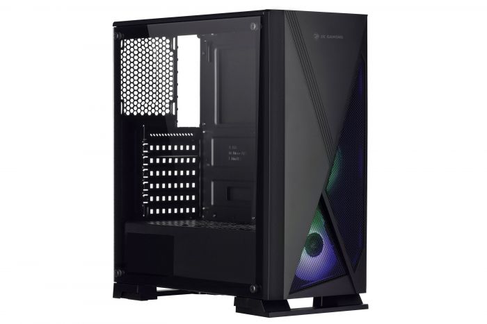 Корпус 2E GAMING CONDOR (GJP12) MidT, 2xUSB2.0,1xUSB3.0, 3x120мм ARGB, скло (бічна панель),без БЖ,чорний