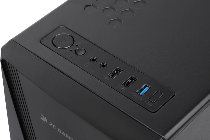 Корпус 2E GAMING CONDOR (GJP12) MidT, 2xUSB2.0,1xUSB3.0, 3x120мм ARGB, скло (бічна панель),без БЖ,чорний