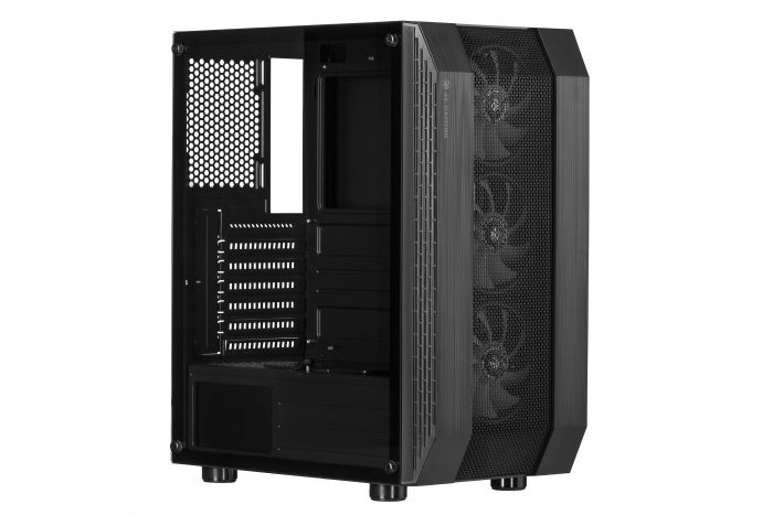 Корпус 2E GAMING DOMINATOR (G3305) MidT, 2xUSB2.0, 1xUSB3.0, 3x120мм ARGB, скло (бічна панель),без БЖ,чорний