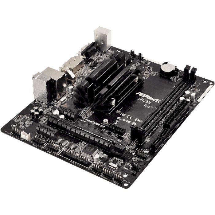 Материнська плата ASRock J4125M CPU Quad-Core 2.7Hz 2xDDR4 HDMI DVI VGA mATX