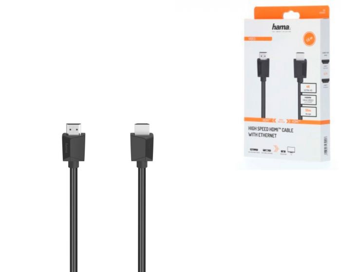 Кабель Hama HDMI - HDMI Ethernet 4K 1.5 m Black