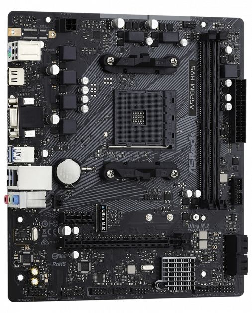 Материнська плата ASRock A520M-HVS sAM4 A520 2xDDR4 HDMI-VGA USB 3.2 mATX