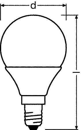 Світлодіодна лампа OSRAM LED Р75 8W (806Lm) 3000K E14