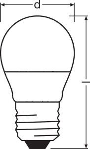 Світлодіодна лампа OSRAM LED P60 7W (550Lm) 4000K E27