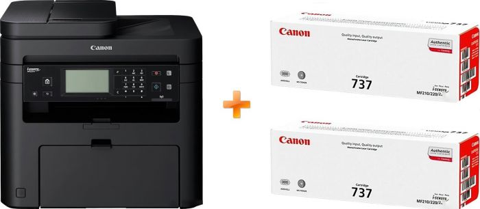 БФП А4 ч/б Canon i-SENSYS MF237w c Wi-Fi (бандл з 2 картриджами)