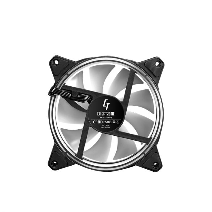 Корпусний вентилятор CHIEFTEC Chieftronic NOVA ARGB fan,120мм,1600об/хв,4pin PWM+3pin ARGB,16dBa,Single pack w/o HUB