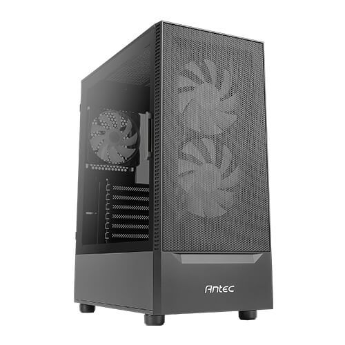 Корпус Antec NX410 Gaming,MidT,2xUSB2.0,1xUSB3.0,2x140+2x120ммARGB,скло (бок. панель),без БЖ,чорний