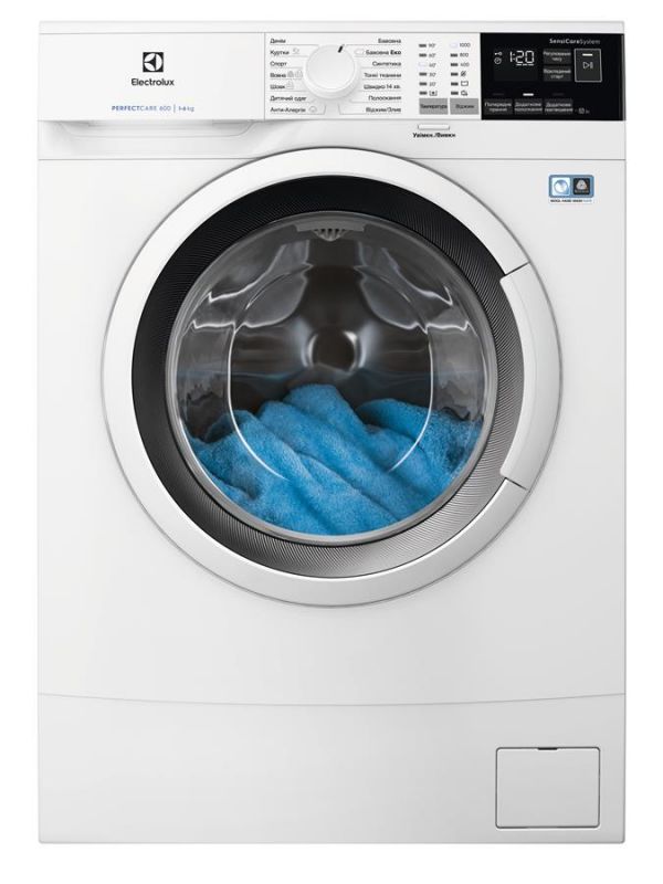 Пральна машина з фронт. завант. Electrolux EW6S406WU, 6кг, 1000, A+++, глибина 41см, Дисплей, Білий