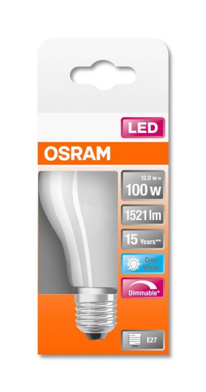 Лампа світлодіодна OSRAM SST CLAS A 100 12 W/4000K E27