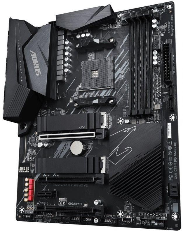 Материнська плата GIGABYTE B550 AORUS ELITE AX V2 sAM4 B550 4xDDR4 DP-HDMI M.2 802.11ax+BT5.0 SPDIF ATX