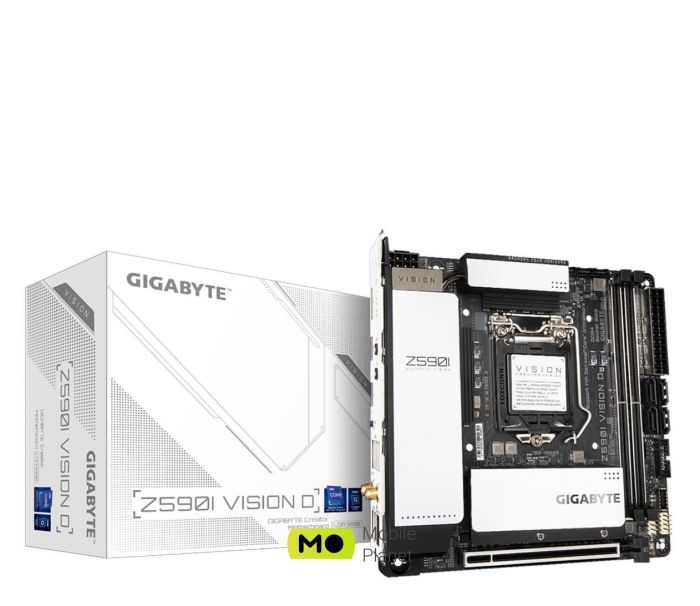 Материнська плата GIGABYTE Z590I VISION D s1200 Z590 2xDDR4 M.2 802.11ax+BT5.1 DP 2xThunderbolt 2.5GbE LAN mITX