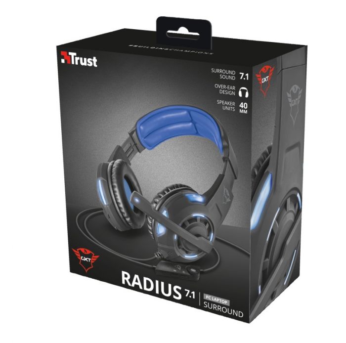 Гарнітура Trust GXT 350 Radius 7.1 Surround USB Black