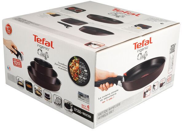 Набір посуду Tefal Ingenio Chef's, 4 предмети, алюміній