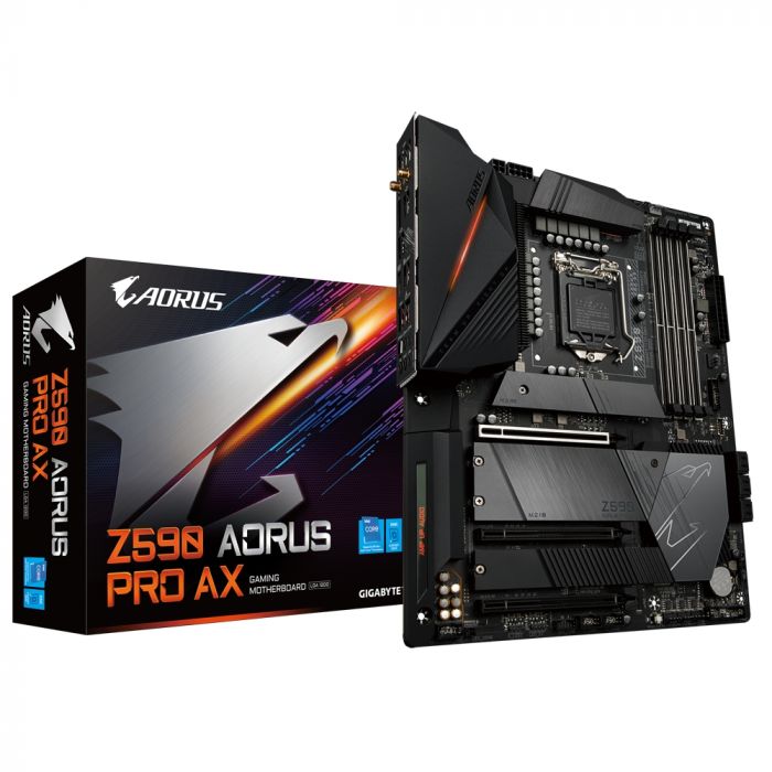 Материнська плата GIGABYTE Z590 AORUS PRO AX ATX s1200 Z590 4xDDR4 M.2 Wi-Fi!!!BT DP 2.5GbE LAN Type-C SPDIF ATX