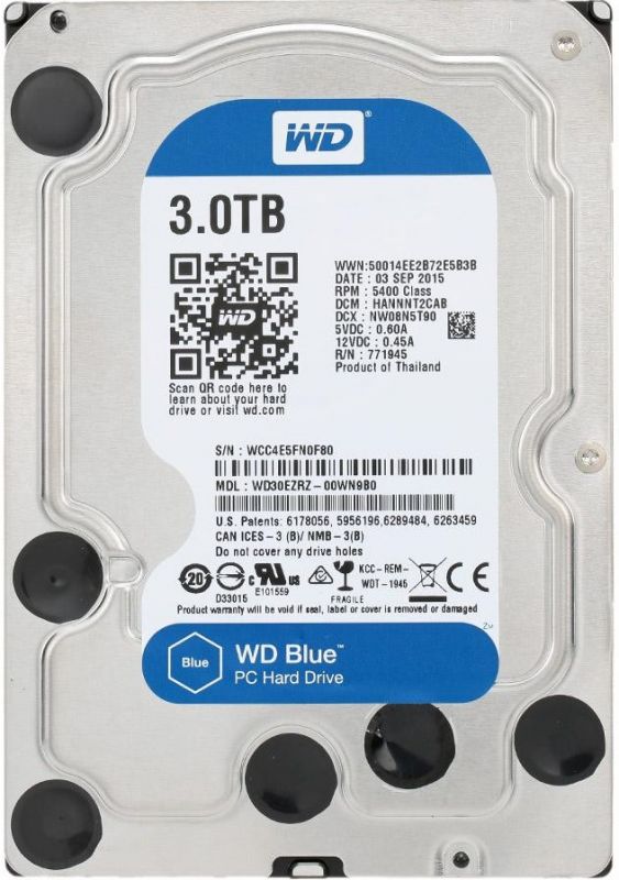 Жорсткий диск WD 3TB 3.5" 5400 256MB SATA Blue