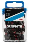 Біти ударні GRAPHITE, 20 шт., 1/4", PH2 x 25мм, сталь S2