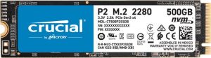 Накопичувач SSD Crucial M.2 500GB PCIe 3.0 x4 P2