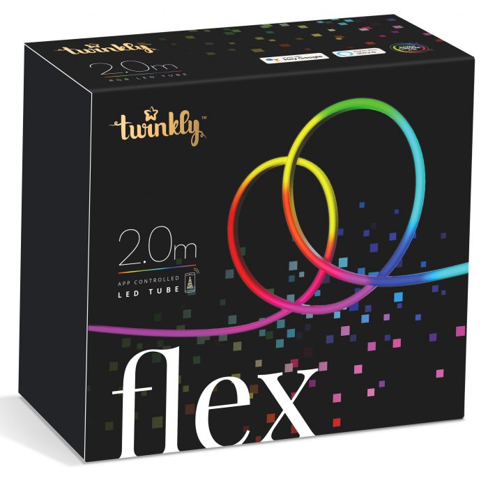 Smart LED Twinkly Flex RGB, гнучкий контур, IP20, довжина 2м, кабель білий