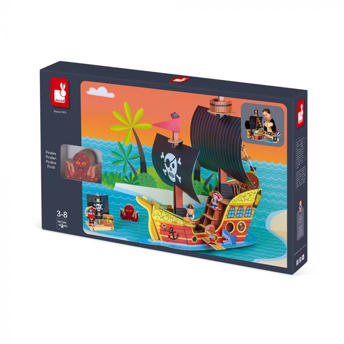 Ігровий набір Janod Корабель піратів 3D J08579