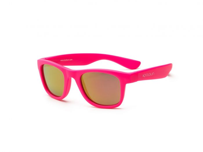 Дитячі сонцезахисні окуляри Koolsun неоново-рожеві серії Wave (Розмір: 1+)