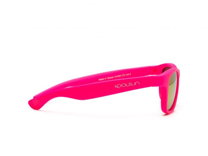 Дитячі сонцезахисні окуляри Koolsun неоново-рожеві серії Wave (Розмір: 3+)
