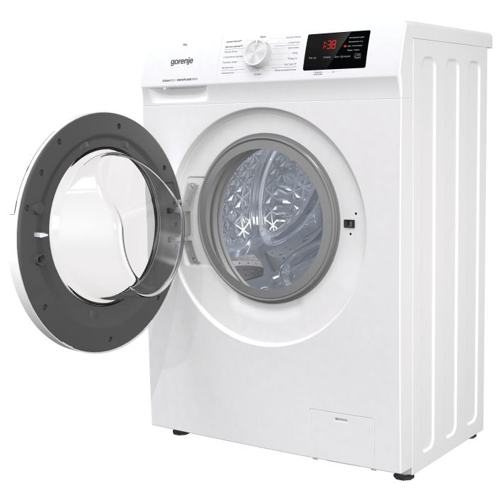 Пральна машина з фронт. загр. Gorenje WHE60SFS, 6кг, 1000, A+++, Пара, глибина 46см, Дисплей, Білий