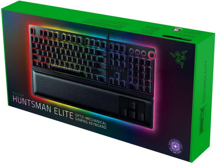 Клавіатура ігрова Razer Huntsman Elite Linear Optical Switch USB US RGB, Black