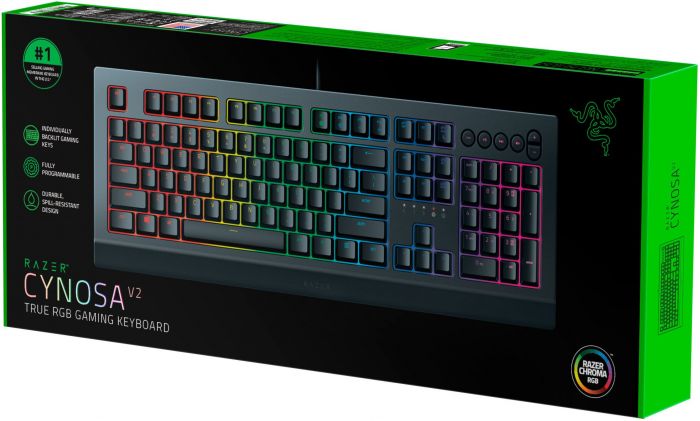 Клавіатура ігрова Razer Cynosa V2 USB RU RGB, Black