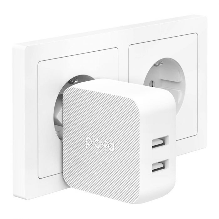 Мережевий ЗП Playa by Belkin Home Charger 12W DUAL USB 2.4A, white