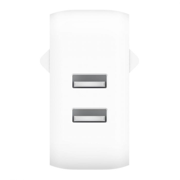 Мережевий ЗП Playa by Belkin Home Charger 12W DUAL USB 2.4A, white