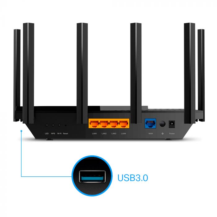 Маршрутизатор TP-LINK ARCHER AX73 AX5400 4xGE LAN 1xGE WAN USB 3.0 MU-MIMO OFDMA