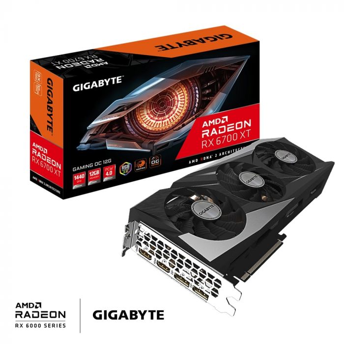 Відеокарта GIGABYTE Radeon RX 6700 XT 12GB GDDR6 Gaming OC