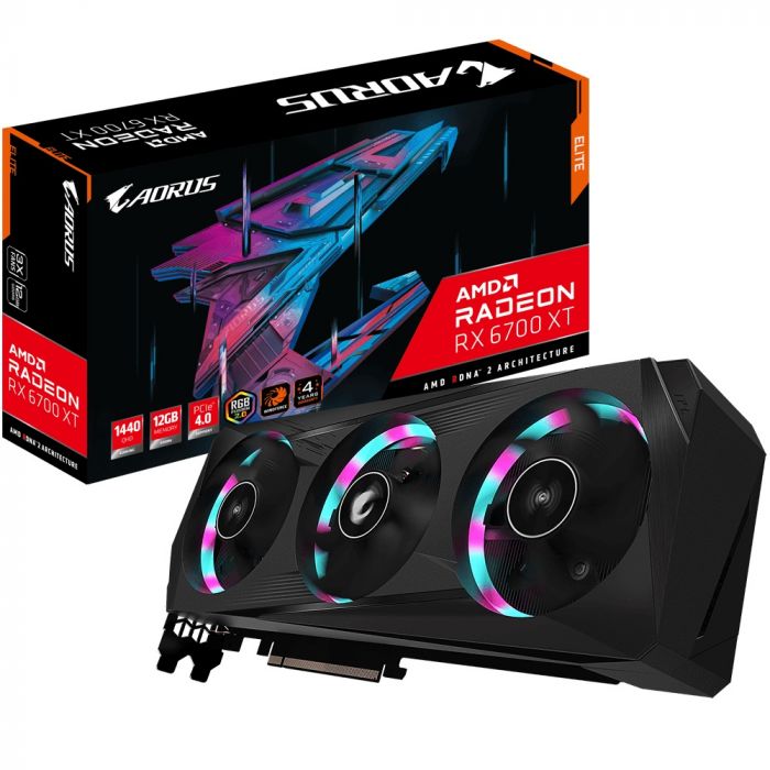 Відеокарта GIGABYTE Radeon RX 6700 XT 12GB GDDR6 AORUS ELITE