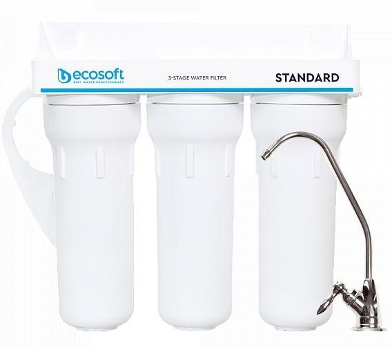 Фільтр тристадійний Ecosoft Standard, поліпропілен+EcomixD37+вугілля