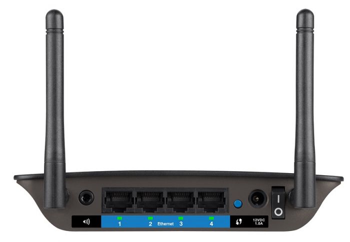 Розширювач WiFi-покриття LINKSYS RE6500 AC1200, 4xGE LAN, 1x3.5mm аудио, 2x зовнішн. ант.