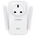 Розширювач WiFi-покриття LINKSYS RE6700 AC1200, 1xGE LAN, 1x3.5mm аудіо, 2x зовнішн. ант.