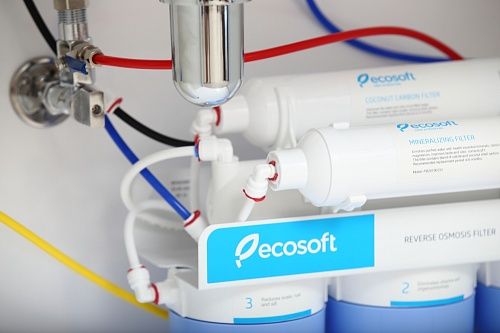 Фільтр зворотного осмосу Ecosoft Absolute 6-50M з мінералізатором, 75 гал/добу DuPont Aqualast, дренаж 1:1