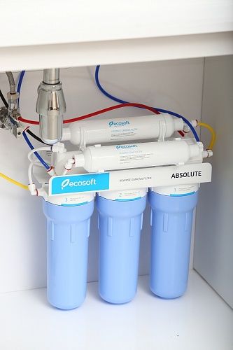 Фільтр зворотного осмосу Ecosoft Absolute 6-50M з мінералізатором, 75 гал/добу DuPont Aqualast, дренаж 1:1