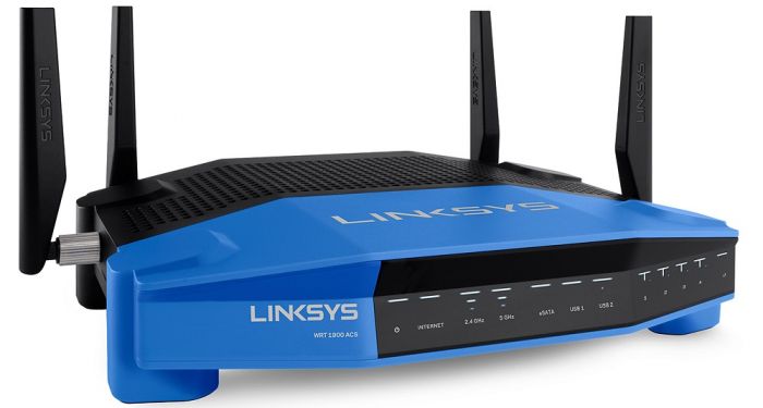 Маршрутизатор LINKSYS WRT1900ACS AC1900, 4xGE LAN, 1xGE WAN, 1xUSB3.0, USB2.0/eSATA, 4х зовнішн. ант.