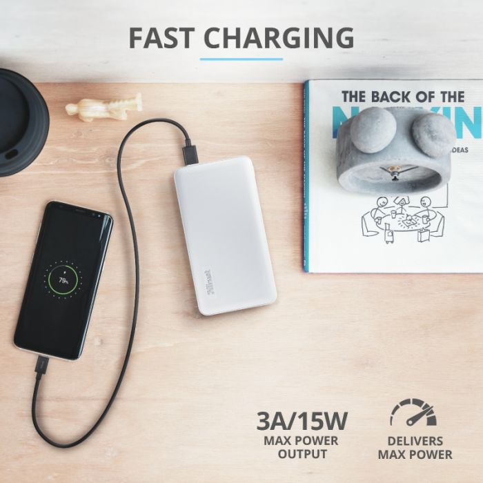 Портативний зарядний пристрій Trust Primo 15000 mAh White