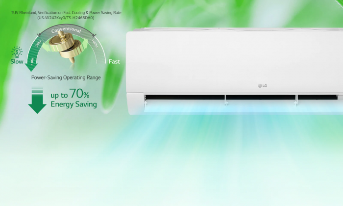 Кондиціонер LG Standard Plus PC12SQ, 35 м2, інвертор, A++/A+, Wi-Fi, R32, білий