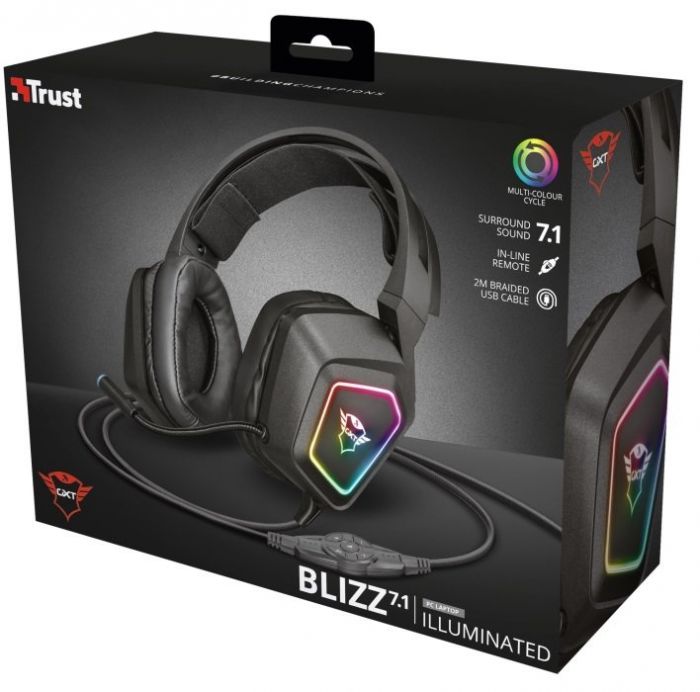 Гарнітура Trust GXT450 Blizz 71 RGB USB Black