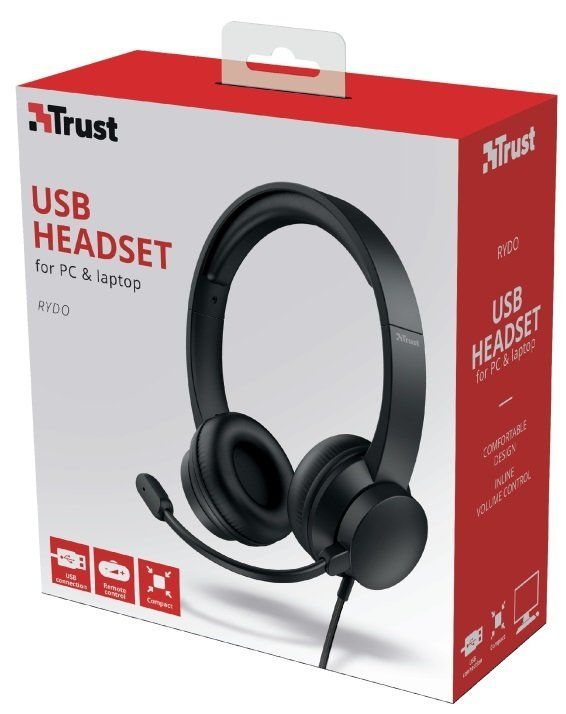 Гарнітура для ПК Trust Rydo On-Ear USB Black